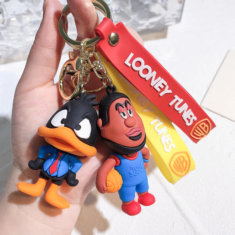 For Anime Cute Bugs rabbit Keychain Cartoon Personality Epoxy Bag Pendant Key Chain Small Gift creative keyring