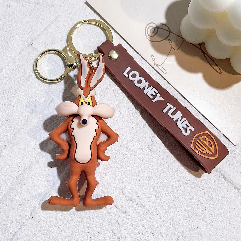 For Anime Cute Bugs rabbit Keychain Cartoon Personality Epoxy Bag Pendant Key Chain Small Gift creative keyring
